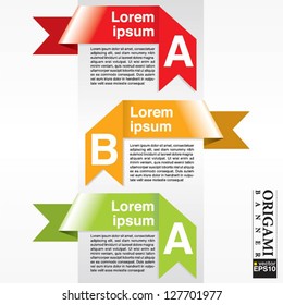 Abstract origami banner vector.EPS 10