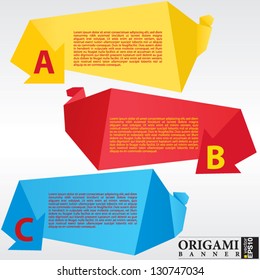 Abstract origami banner vector.EPS 10