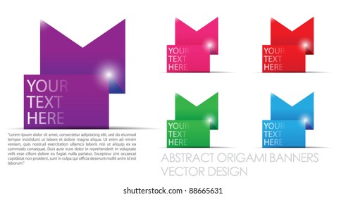 Abstract origami banner vector