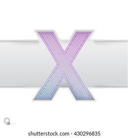 Abstract Origami Bold Typeface Minimal Vector Design of a Capital "X" Character Font for Your Decorative Branding Text Sign