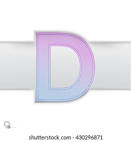 Abstract Origami Bold Typeface Minimal Vector Design of a Capital "D" Character Font for Your Decorative Branding Text Sign