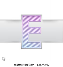 Abstract Origami Bold Typeface Minimal Vector Design of a Capital "E" Character Font for Your Decorative Branding Text Sign