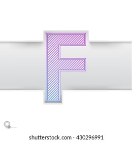 Abstract Origami Bold Typeface Minimal Vector Design of a Capital "F" Character Font for Your Decorative Branding Text Sign
