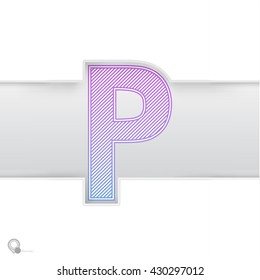 Abstract Origami Bold Typeface Minimal Vector Design of a Capital "P" Character Font for Your Decorative Branding Text Sign