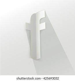 Abstract Origami Bold Typeface Vector Design of a Small  "f" Character Font for Your Decorative Branding Text