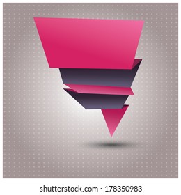 Abstract origami geometric banner, vector illustration