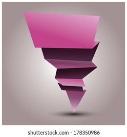Abstract origami geometric banner, vector illustration