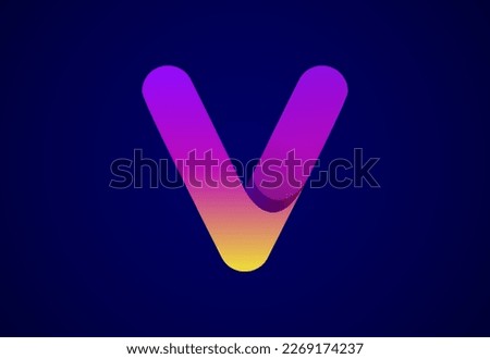 Abstract origami letter V logo design template. Flat style application icon. Vector illustration