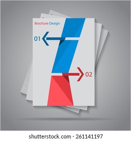 Abstract origami paper arrow banners design brochure / flyer, eps10 Vector.