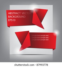 Abstract origami paper tags