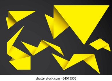 Abstrakte Origami-Sprachblase