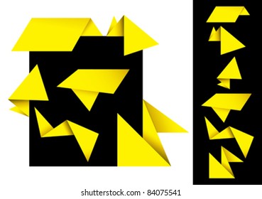 Abstract origami speech bubble