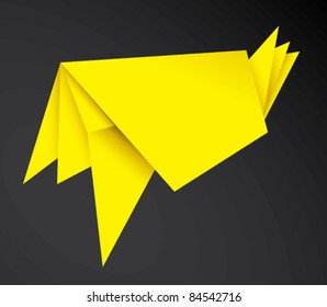 Abstract origami speech bubble