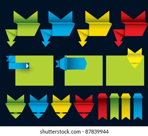Abstract origami speech bubble