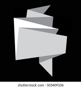 Abstract origami speech bubble icon illustration idesign