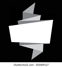 Abstract origami speech bubble icon illustration idesign