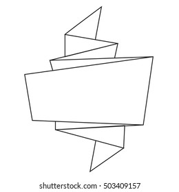 Abstract origami speech bubble icon illustration idesign