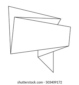 Abstract origami speech bubble icon illustration idesign