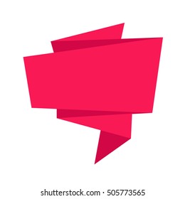 Abstract origami speech bubble icon illustration idesign