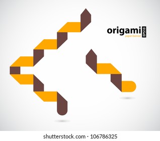 abstract origami speech bubble with special design