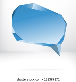 Abstract origami speech bubble template.  + EPS8 vector file