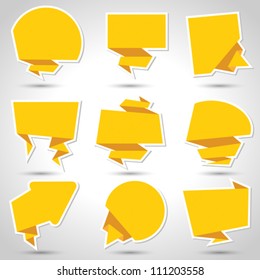 Abstract origami speech bubble vector background. Eps 10