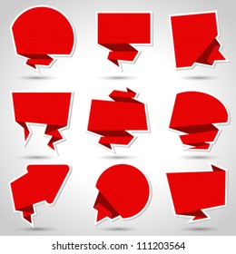 Abstract origami speech bubble vector background. Eps 10