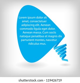Abstract origami speech bubble vector background