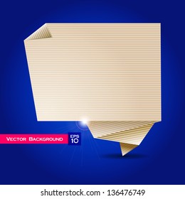 Abstract origami speech bubble vector background./ Vector abstract paper origami speech background (EPS10)