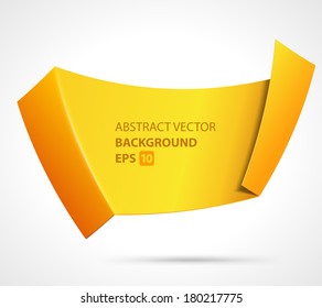 Abstract origami speech bubble vector background 