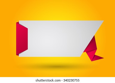 Abstract origami speech bubble. Vector abstract background. 