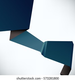 Abstract origami speech bubble vector background