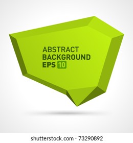 Abstract origami speech bubble vector background