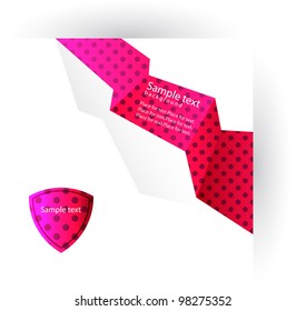 Abstract origami speech bubble vector background