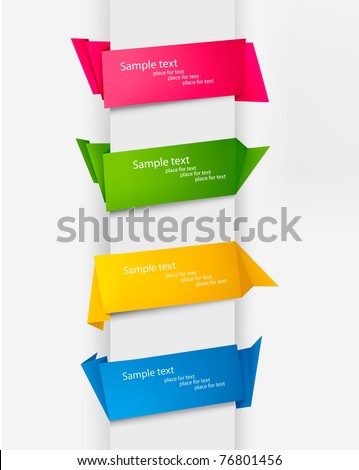 Abstract origami speech bubble vector background