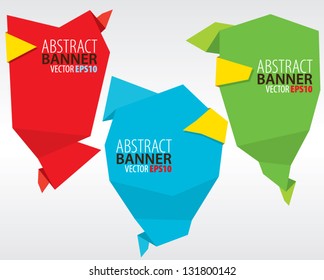 Abstract origami speech bubble vector.EPS10