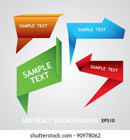 Abstract origami speech bubbles