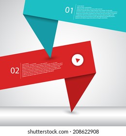 Abstract origami speech design template.