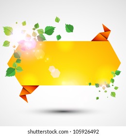 Abstract origami speech vector background. Summer