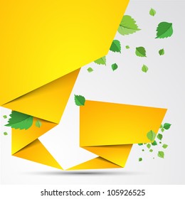 Abstract origami speech vector background. Summer