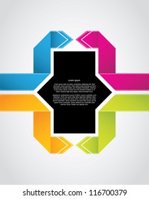 Abstract origami speech vector background