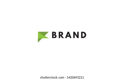 Abstract origami vector image design