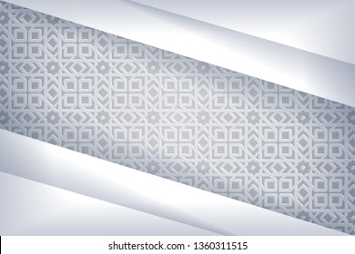 Abstract ornament background with 3d paper art style.
