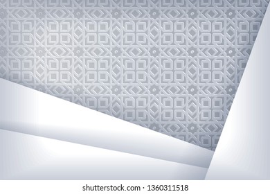 Abstract ornament background with 3d paper art style.