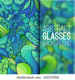 abstract ornament background concept with glasses banner. vector illustration design