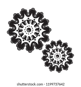 Abstract Ornament, Black and White