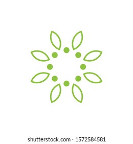 Abstract Ornament with Bloom and Circle