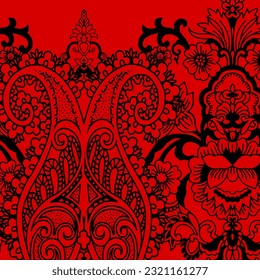 Abstract ornament Camouflage tiger skin and army vector pattern design suitable for hunting and tactical suit or uniform