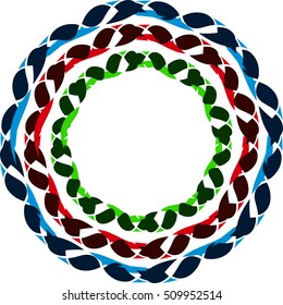 Abstract ornament in circle. Decorative frame. Vector element for design.