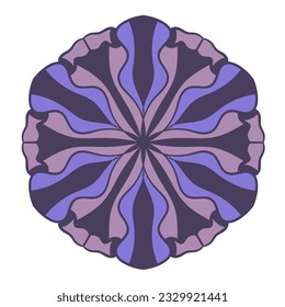 Abstract ornament in circle. Doodle mandala pattern. Vector illustration.